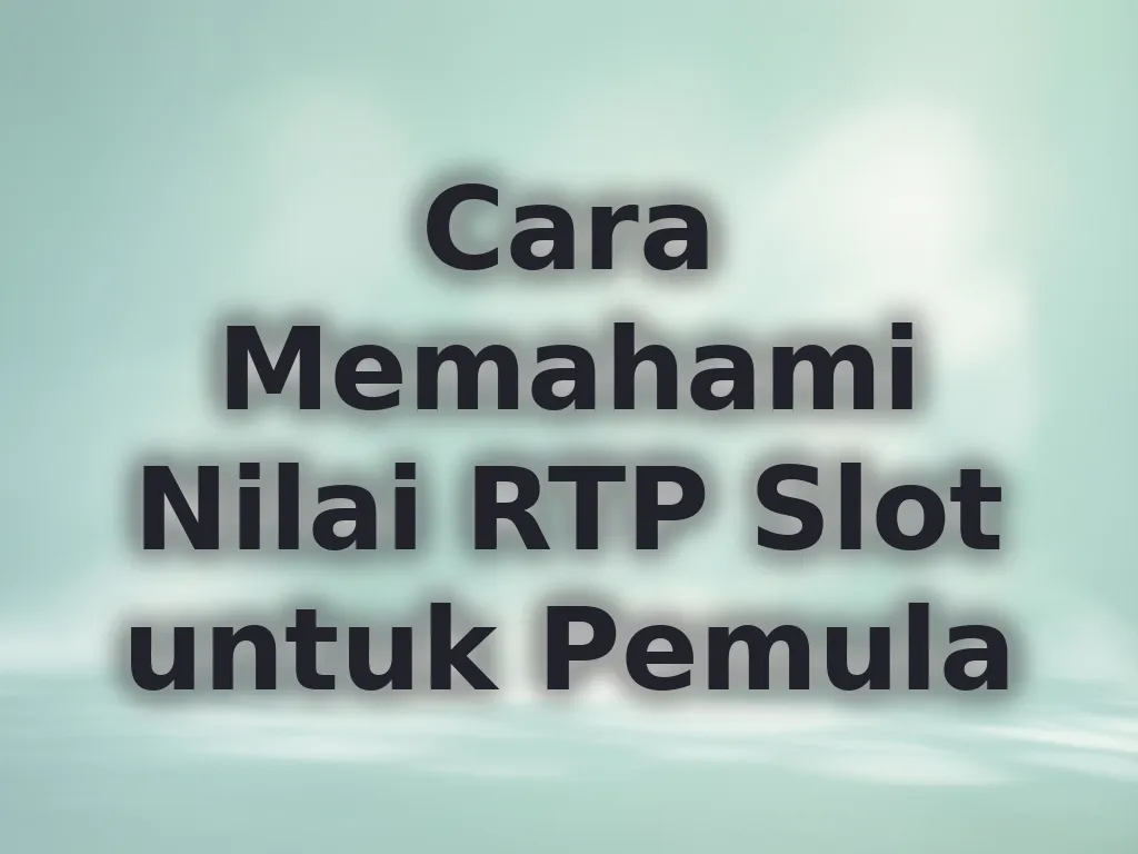 Cara Memahami Nilai RTP Slot untuk Pemula